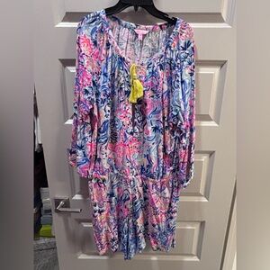 Lilly Pulitzer Pink and Blue Floral Romper
